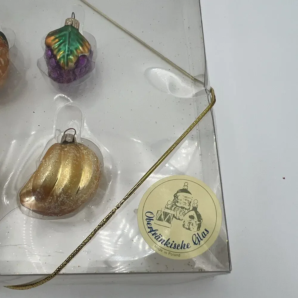 Oberfrankische Mini Glass Fruit Shaped Glass Christmas Ornaments Poland